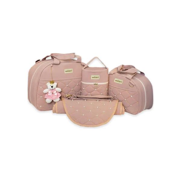 Bolsa Maternidade Saída Kit Mala Bebê Menina Menino 4 Peças