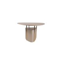 Mesa Orgânica Triangular Alto Padrão para Sala de Jantar Oslo Champagne