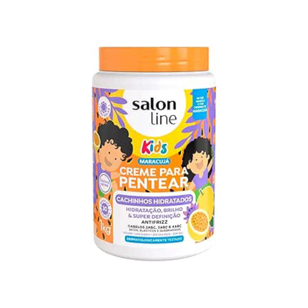 Salon Line, Creme para Pentear, Maracujá, Cachinhos Hidratados, Vegano - Para Cabelos Ondulados, Cacheados e Crespos, Salon Line, 1kg