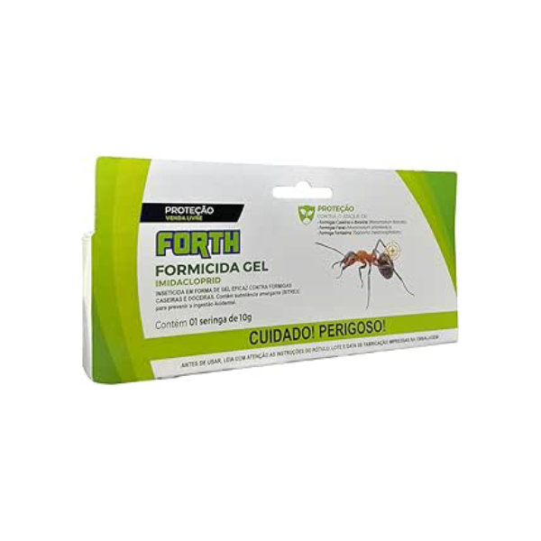 Forth Formicida em Gel, Seringa, Exterminação de Formigas Doceiras, Ação Sistêmica, 10g