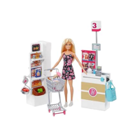Barbie Conjunto de Brinquedo Supermercado com Boneca para crianças a partir de 3 anos