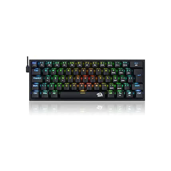 Redragon TECLADO MECANICO GAMER FIZZ RGB PRETO SWITCH MARROM