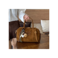 Bolsa Tote De Couro Fosco De Ombro Feminina Tendência Outono Novo Estilo Senhoras Boliche Sacola Grande