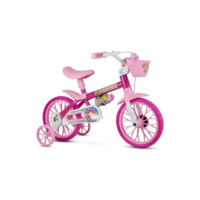 Bicicleta Infantil Menina Aro 12 Nathor Flower Rosa 2 4 Anos