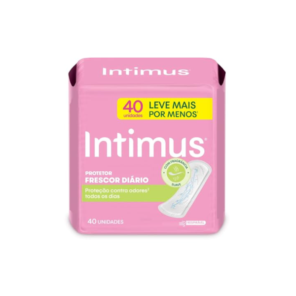 Intimus Days 202304 - Protetor Diário com Perfume, 40 unidades - Leve 40 Pague 30, Branco
