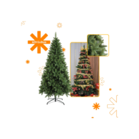 Arvore de Natal Pinheiro Tradicional 1,5m 1,8m 2,1m 400 800 1000 Galhos Ajustável Hastes Flexíveis Decoração de Natal