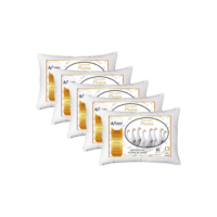 Kit 5 Travesseiro Pluma de Ganso Luxo Antiacaro 70x50cm Toque Macio