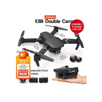 E88 Pro Drone HD Câmera Dupla Posicionamento WiFi FPV Altura Manter Profissional Quadricóptero RC