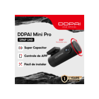 DDPAI Mini Pro Câmera Veicular 1296P Ângulo de 140° Dash Cam Wi-Fi Visão Noturna Monitoramento 24h