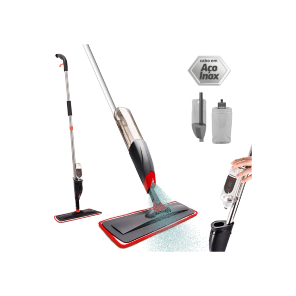 Mop Spray Rodo Inteligente Limpeza Flash Mágico Esfregão Flat