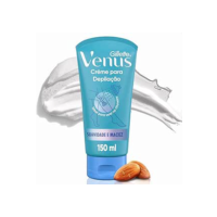 Gillette Venus Creme para Depilação com Óleo de Amêndoas, Ideal para Depilar com Aparelho de Depilação no Chuveiro, 150mL