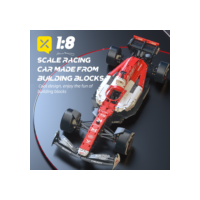 1768 pçs 1:8 f1 carros de corrida conjuntos de construção moc blocos de construção carro legal modelo colecionável kits de carro brinquedo natal festivo presente dar