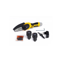 Motosserra a Bateria, 25V, 800W, Carregador e 2 Baterias, Motosserra Recarregável, Podadora Portátil, Podadora Mini