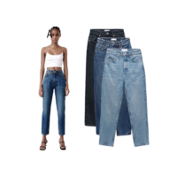 2025 Novo estilo feminino cintura alta mais magro olhar All-Match Jean 8197231