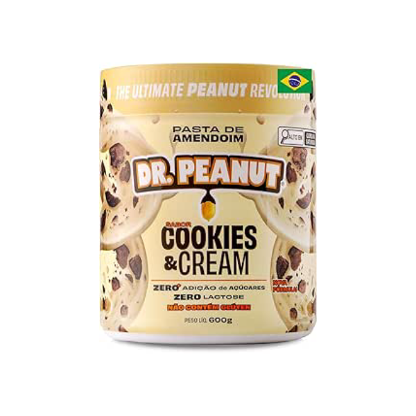 Dr Peanut Pasta De Amendoim - 600G Cookies And Cream Com Whey - Dr. Peanut