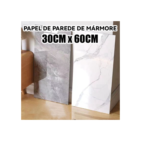 KIT20 Placa Adesiva 3d Mármore De Parede Relevo Lavável 30cm X 60cm Autocolante Decoração Quarto