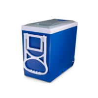 Caixa Térmica 32L Azul, Rodinhas, Fechamento Hermético e Recipiente Interno Removível - Cooler para Bebidas
