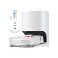XIAOMI Robot Vacuum X10 - Robot aspirador e limpa-chão com sistema inteligente de navegação a laser (LDS), sucção de 4000 Pa, base de auto-esvaziamento, 5200 mAh, branco