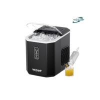 YESOP Máquina De Gelo Portátil 110V-127V Profissional Automático 12KG Por Dia