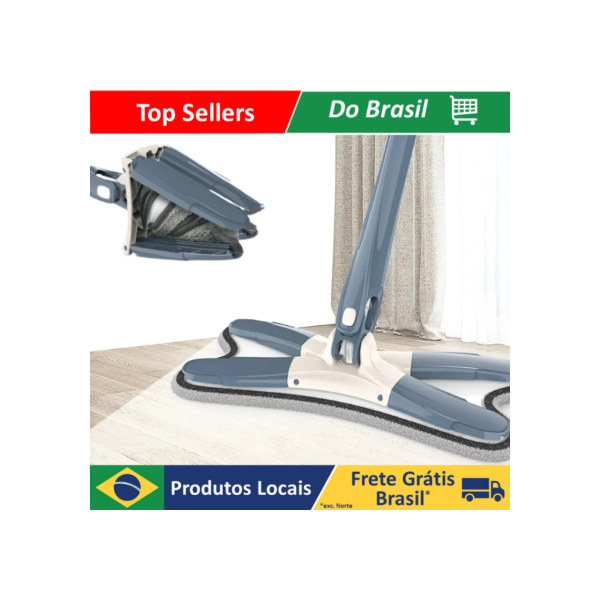 DAFUSHOP Esfregão Giratório Lava E Seca Torção Microfibra Multiuso Limpeza de Piso Cozinha Limpa Rodo Mágico 360°