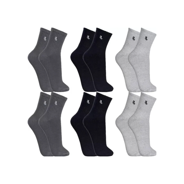Kit 6 Pares Meias Lupo Original Cano Médio Masculina Adulto