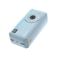 Power Bank 30000mAh, Basike Carregador Portátil 2 Saídas USB-A(até 22.5W) + Tipo-C(até 22.5W) com Cabo, Carregamento Rápido, Led Indicador de Bateria Proteção Inteligente (Azul)