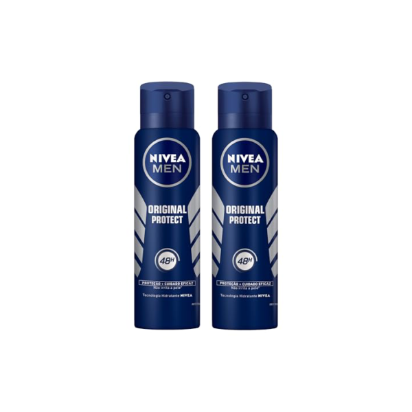 NIVEA MEN Kit Desodorante Antitranspirante Aerossol Original Protect 48h 150ml (2 unidades)