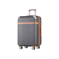 Mala de Viagem de Bordo Athena 10kg Rígida ABS Padrão ANAC com 4 Rodas duplas 360º e Trava de segredo numérico, divisória interna com zíper e elástico de fixação, Chumbo, Santino – ABGV182P18