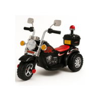 Moto Motinha Elétrica Infantil Com Som, Luz, Sirene e Retrovisor de Polícia e Baú Brinq Kids