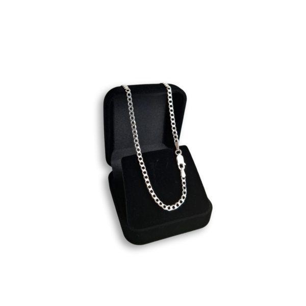 Corrente Grumet 3mm Escama de Peixe 60cm Italiana Prata 925 Maciça Masculina