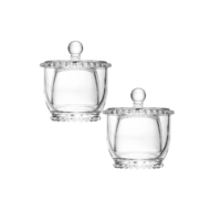 Manteigueira Francesa de Vidro com Tampa Pearl 10,5x10,5x11cm Wolff