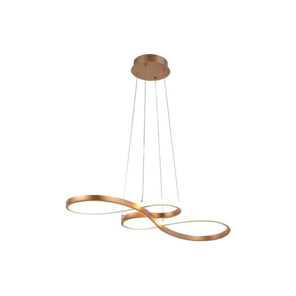 Lustre Pendente Teto 40w LP-016A Design Moderno 3 em 1 Cor Da Estrutura Dourada - Bivolt 110v/220v - Nitrolux