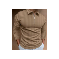 Camisa POLO casual listrada manga LONGA