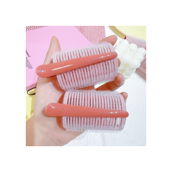 Kit 6 Bobs Grandes Cabelo Velcro Modeladores + 6 Prendedores,DIY Styling Tools tamanho unico 6.3x4cm