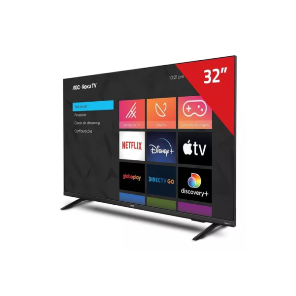 Smart Tv 32 polegadas Hd Roku Tv 32s5135/78g Preta Aoc Bivolt