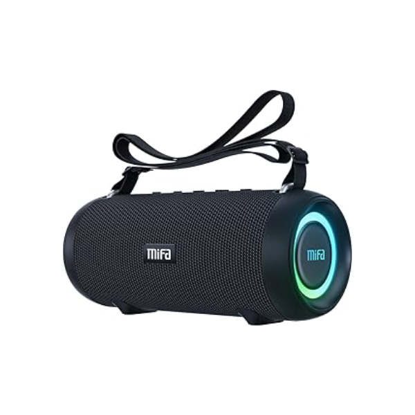 MIFA A90 Caixas de Som Portáteis Bluetooth, Alto-falante Bluetooth portátil IPX7 à prova d'água, 60W Bass, Emparelhamento estéreo sem fio, Mic embutido, Suporte Micro SD, USB, AUX-in, USB-C Charing