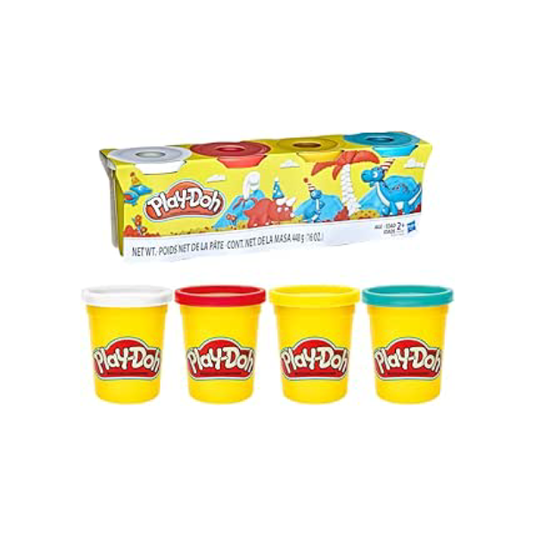 Play-Doh, Massinha de Modelar com 4 Potes - ITEM SORTIDO - NÃO É POSSÍVEL ESCOLHER AS CORES