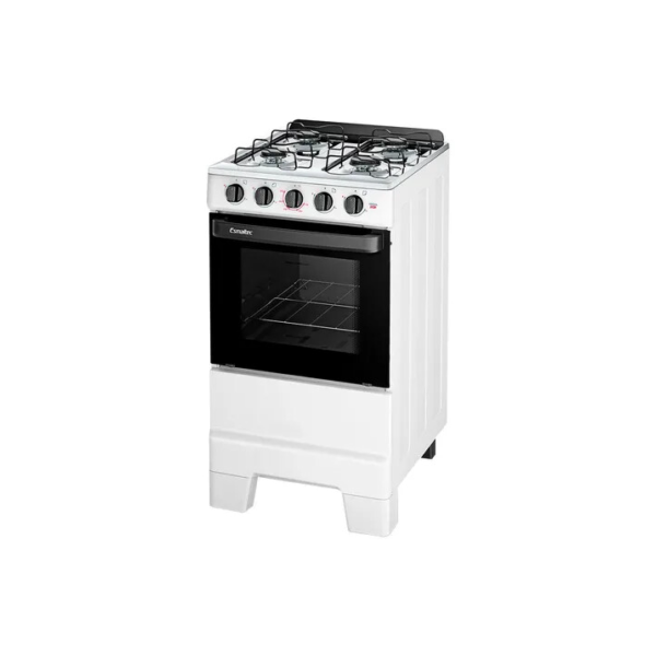 Fogão 4 Bocas Ideal Pop Com Mesa Em Inox Esmaltec - Branco
