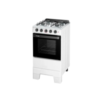 Fogão 4 Bocas Ideal Pop Com Mesa Em Inox Esmaltec - Branco