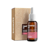Óleo de Rosa Mosqueta Pura - Clareador, Hidratante e Antioxidante - Para Manchas, Rugas, Estrias e Melhor Elasticidade - Uso Facial, Oleo Corporal e Cabelos - 100% Puro Natural Vegano - 30 mL Beauts