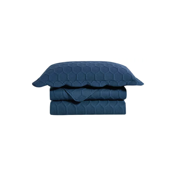 Colcha Ilusion Favo Casal 220x240 Marinho 19-4118 Camesa