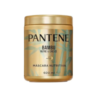 Pantene Máscara de Nutrição - Extrato de Bambu com Óleo de Rícino e Cafeína, Tratamento Capilar Reparador, Nutrição desde a Raiz até as Pontas, Cabelos mais fortes, Sem Sulfatos ou Óleos Minerais, 600ml