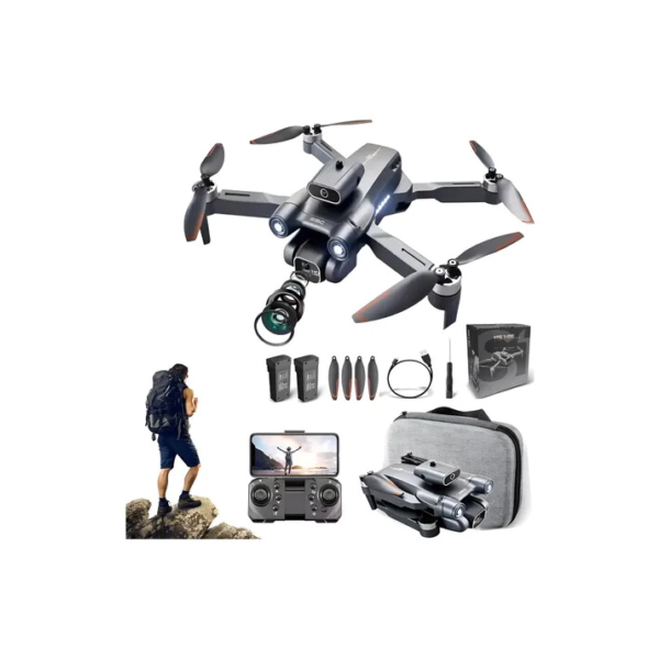 Drone Ls-s1s Max Câmera 4k Motores Sem Escova Com 2 Baterias + Dual Câmera 6k Preto 2.4ghz