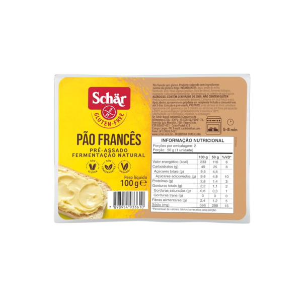 Pão francês sem glúten 100g - Schär