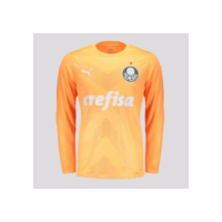 Camisa Puma Palmeiras Goleiro III 2023 Manga Longa - Laranja