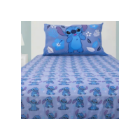Jogo Lençol Infantil Simples Lilo E Stitch 2 Peças Em Malha