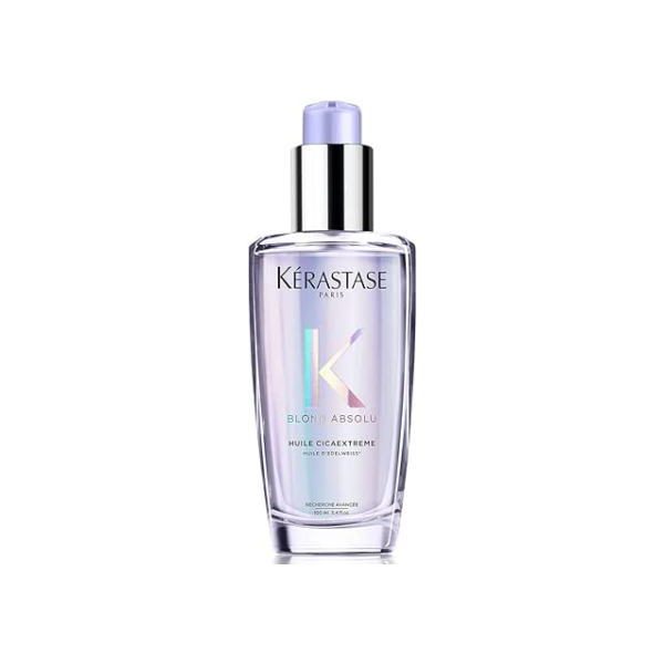 Kérastase Óleo Blond Absolu Huile Cicaextreme, Cabelos loiros, descoloridos, Hidratação, restauração, Ácido Hialurônico, Flor de Edelweiss, 100 ml