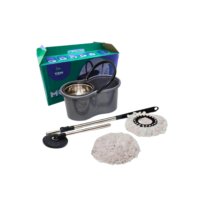 Mop Com Centrifuga Inox Com Refil de Microfibra e Cabo em Inox 9 Litros Mopi