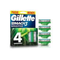 Gillette Carga Para Aparelho De Barbear Mach3 Sensitive 4 Unidades