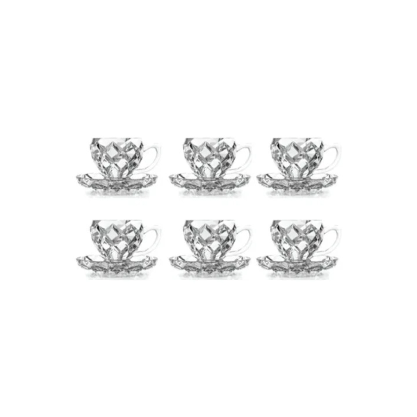 Jogo De 6 Xícaras De Café Com Pires Ricci 90 Ml Casambiente